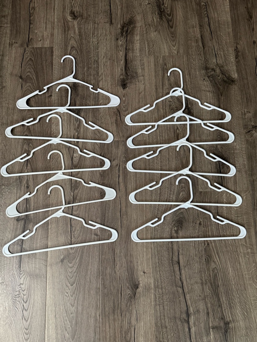 White Plastic Hook Hangers